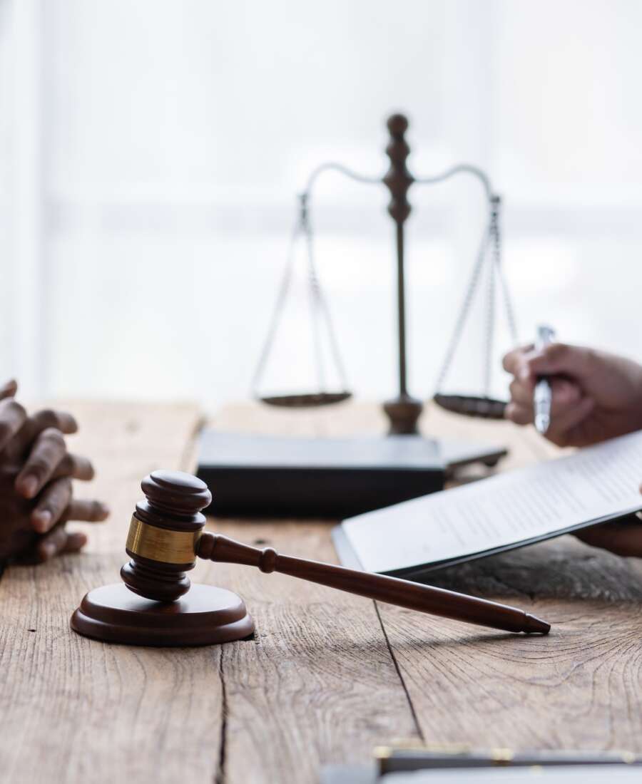 justice and law concept. male lawyer working in an office. Legal law, advice, and justice concept. T